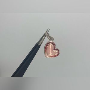 Pandora Asymmetrical Heart of Love Enamel and Sterling Silver Charm